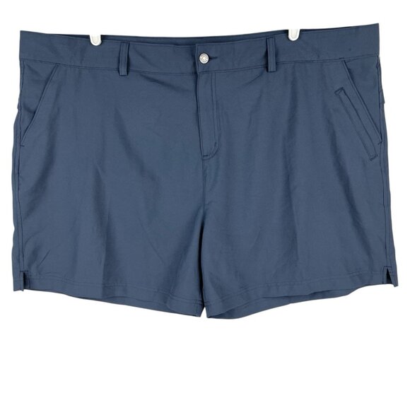 MAGELLAN Outdoors Women's Classic Fit Stretch Navy Shorts Size 3X High Rise - Picture 1 of 15